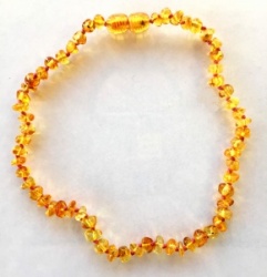 Child Amber Necklace - Coloured Thread